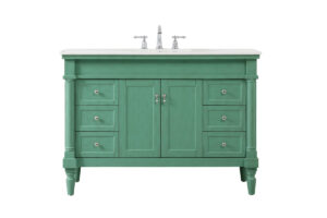 48 inch Single bathroom vanity in vintage mint