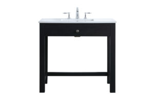 36 Inch ADA Compliant Bathroom Vanity In Black