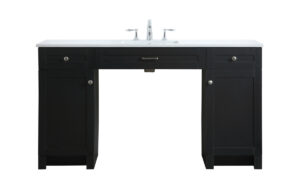 60 Inch ADA Compliant Bathroom Vanity In Black