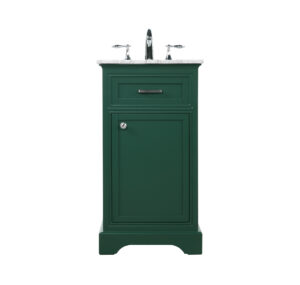 19 inch Single bathroom vanity in green