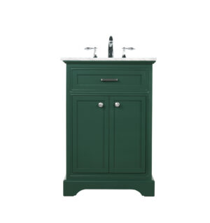 24 inch Single bathroom vanity in green