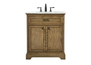 30 inch Single bathroom vanity in driftwood
