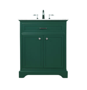 30 inch Single bathroom vanity in green