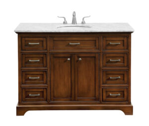 48 In. Single Bathroom Vanity Set In Teak