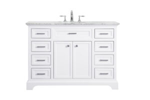 48 In. Single Bathroom Vanity Set In White