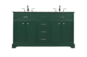 60 inch Single bathroom vanity in green