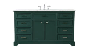 60 inch Single bathroom vanity in green