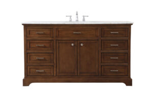 60 inch Single bathroom vanity in teak