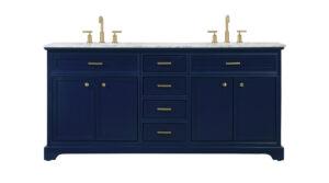 72 inch double bathroom vanity in blue