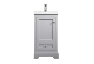 18 inch Single bathroom vanity in grey