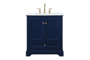 30 inch Single bathroom vanity in blue