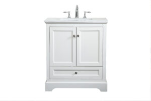 30 inch Single bathroom vanity in white