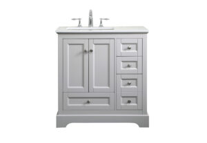 32 inch Single bathroom vanity in grey