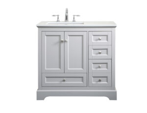 36 inch Single bathroom vanity in grey