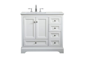 36 inch Single bathroom vanity in white