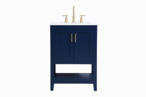 24 inch Single Bathroom Vanity in Blue