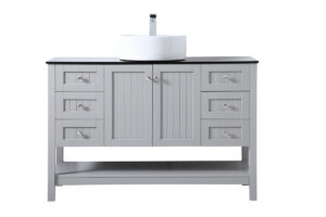 48 inch Vessel Sink Bathroom Vanity in gray