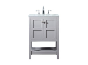 24 inch Single bathroom vanity in grey