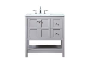 32 inch Single bathroom vanity in grey