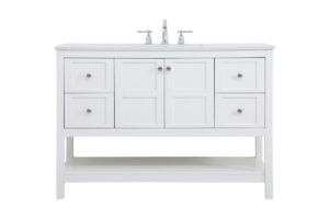 48 inch Single Bathroom Vanity in White