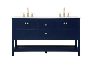60 inch Single Bathroom Vanity in Blue