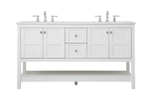 60 inch Single Bathroom Vanity in White