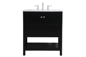 30 inch Single Bathroom Vanity in Black