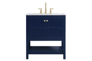 30 inch Single Bathroom Vanity in Blue
