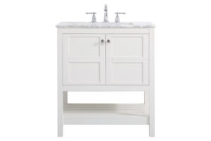 30 inch Single Bathroom Vanity in White