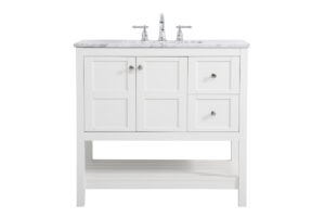 36 inch Single Bathroom Vanity in White