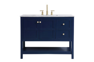 42 inch Single Bathroom Vanity in Blue