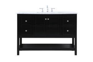 48 inch Single Bathroom Vanity in Black