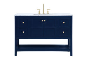 48 inch Single Bathroom Vanity in Blue