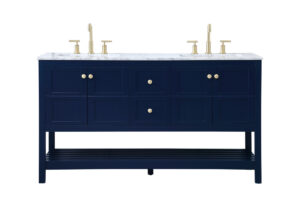 60 inch Single Bathroom Vanity in Blue