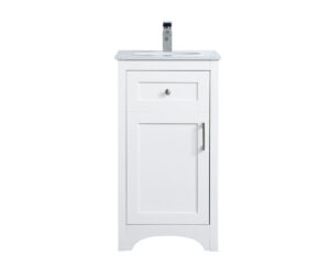 18 inch Single Bathroom Vanity in White