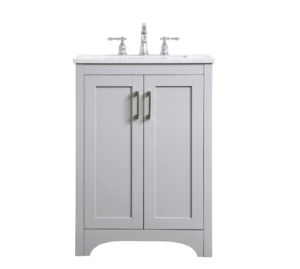 24 inch Single Bathroom Vanity in Grey