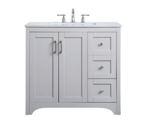 36 inch Single Bathroom Vanity in Grey