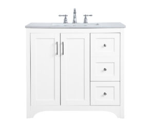 36 inch Single Bathroom Vanity in White