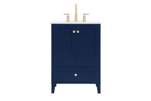 24 inch Single Bathroom Vanity in Blue