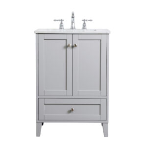 24 inch Single Bathroom Vanity in Grey