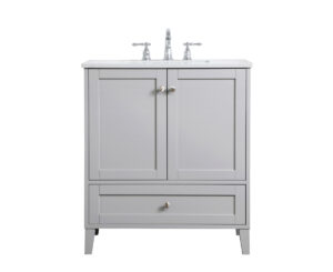 30 inch Single Bathroom Vanity in Grey
