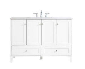 48 inch Single Bathroom Vanity in White