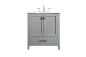 30 inch Single bathroom vanity in grey