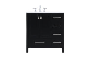 32 inch Single Bathroom Vanity in Black