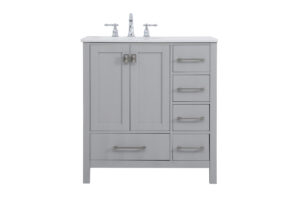 32 inch Single Bathroom Vanity in Gray
