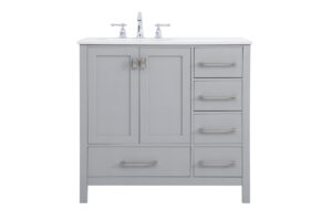 36 inch Single Bathroom Vanity in Gray