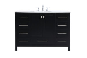48 inch Single Bathroom Vanity in Black