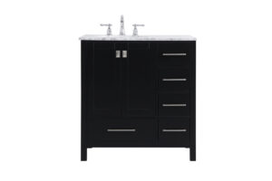 32 inch Single Bathroom Vanity in Black
