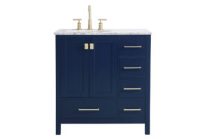 32 inch Single Bathroom Vanity in Blue