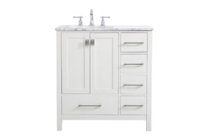 32 inch Single Bathroom Vanity in White